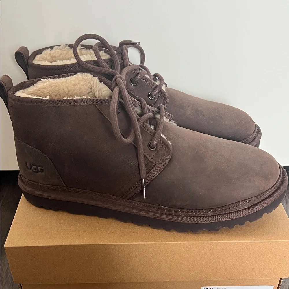 NEW UGG Men's Chocolate Brown Chukka Boots - Picture 9 of 11